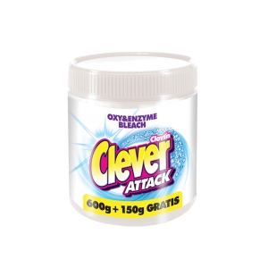 Clever Attack oxy & enzime bleach кислородный отбеливатель 750 гр.